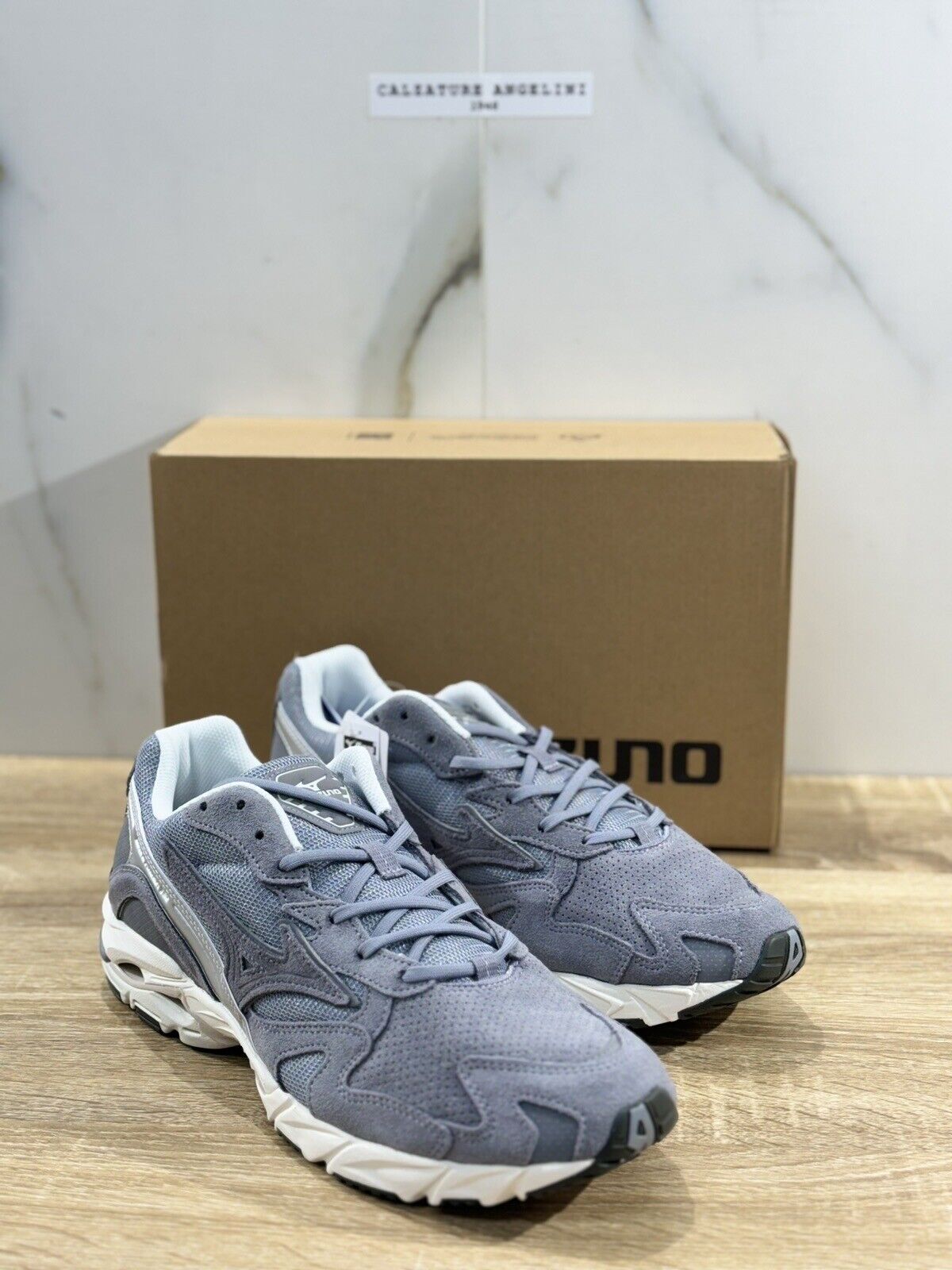 Mizuno Sneaker Uomo Wave Rider 10 Suede Grey Heritage Casual 44