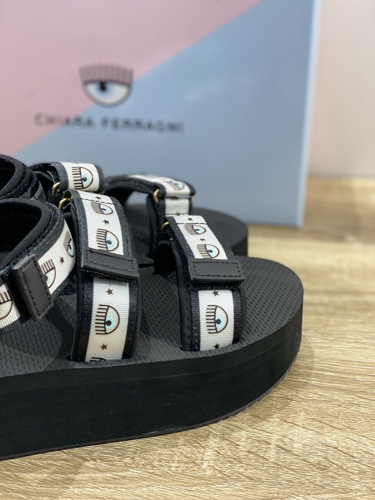 Chiara Ferragni Sandalo donna double strap logo mania 37