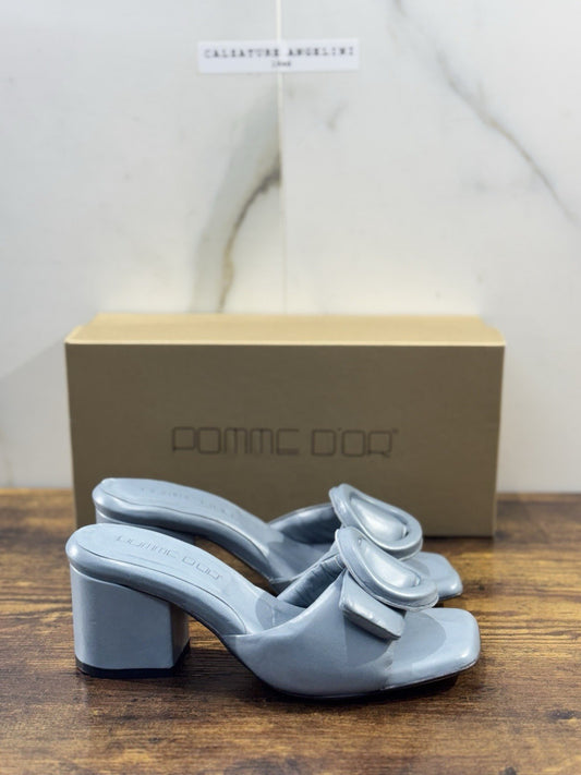 Pomme D’or Sandal  Pelle Dusty Blue    Luxury Handmade Woman Pomme D’or Donna 41