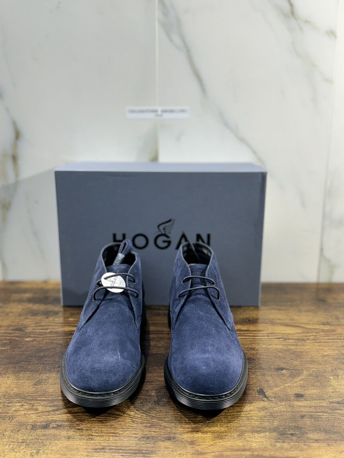 Hogan H393 Polacchino  Uomo Suede Blu    Extra Light Casual Hogan Boot 42