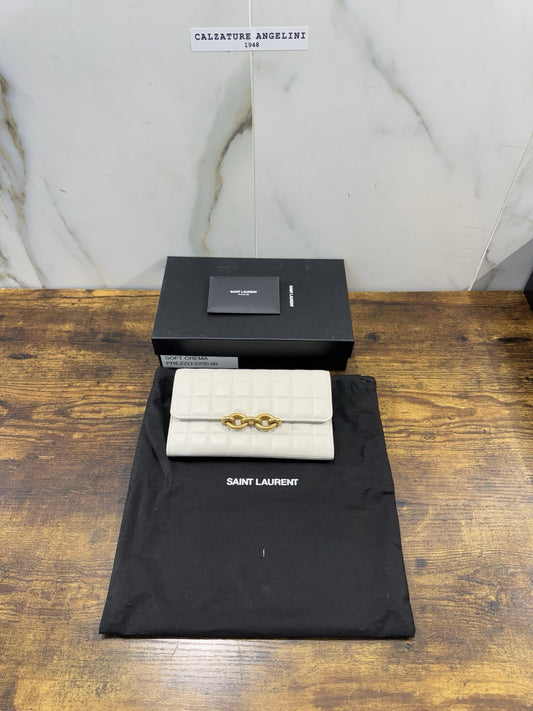 Saint Laurent Le Maillon Pelle Bianco Off Luxury Saint Laurent Bag Donna 