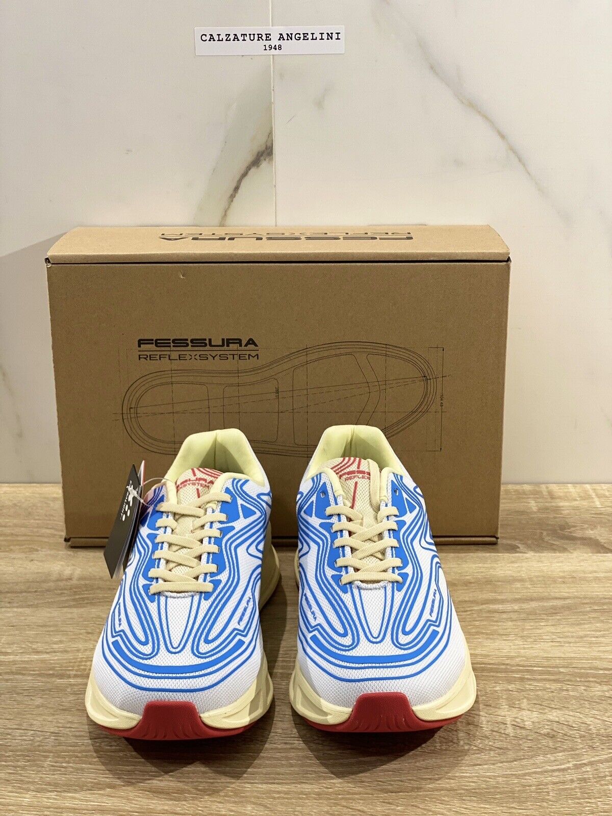 Fessura sneaker Uomo Runflex Extra Light White Blu 43