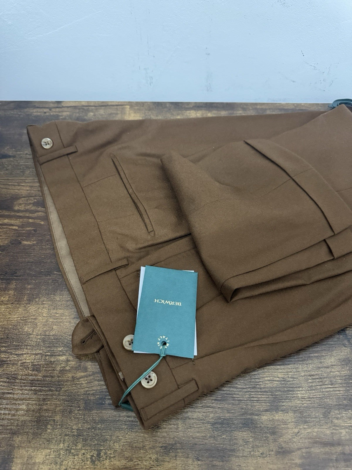 Berwich Pantalone Barber Bronzo Flanella Light Uomo 48