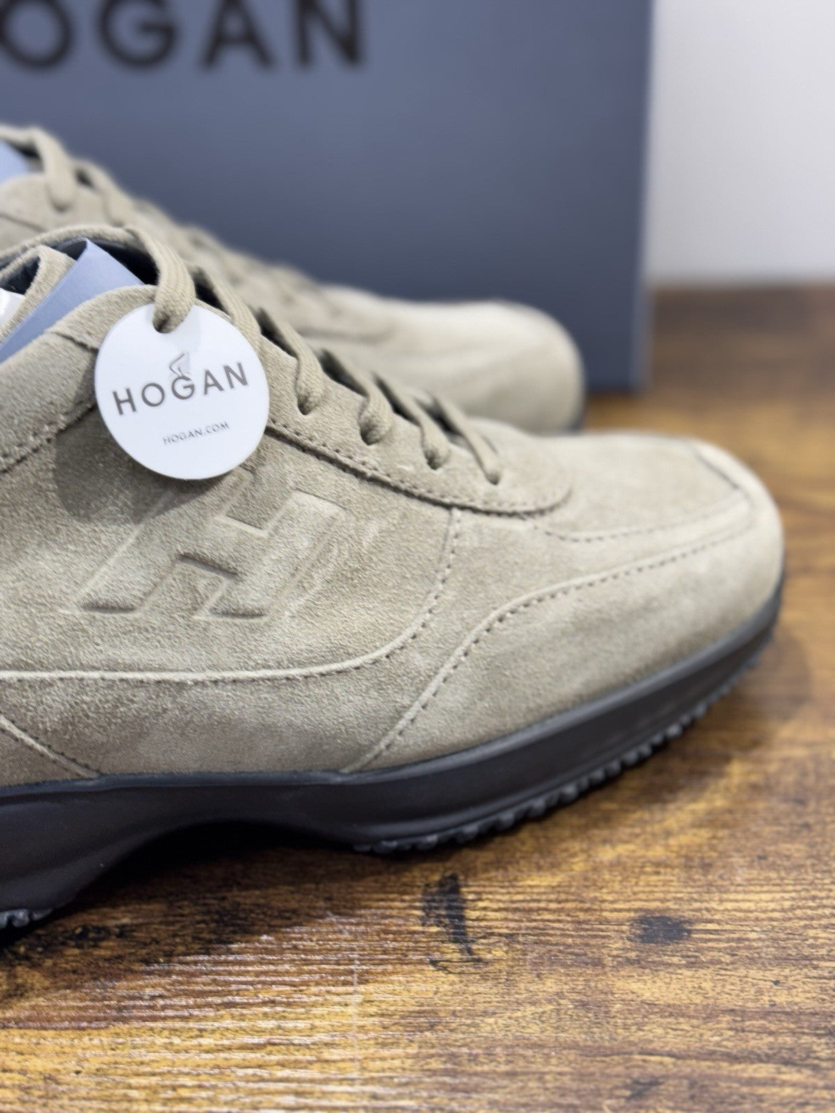 hogan interactive Sneaker Pelle Suede Argilla   Uomo 41.5