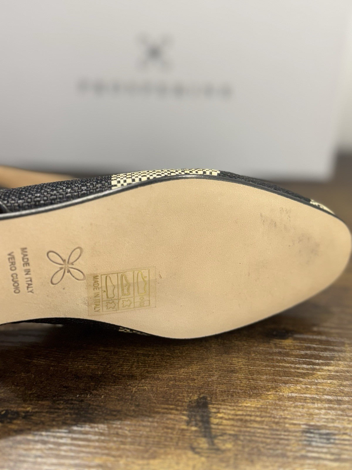 Prosperine Sling Back  In Raffia Nero Beige   Casual Flat Shoes Donna 36