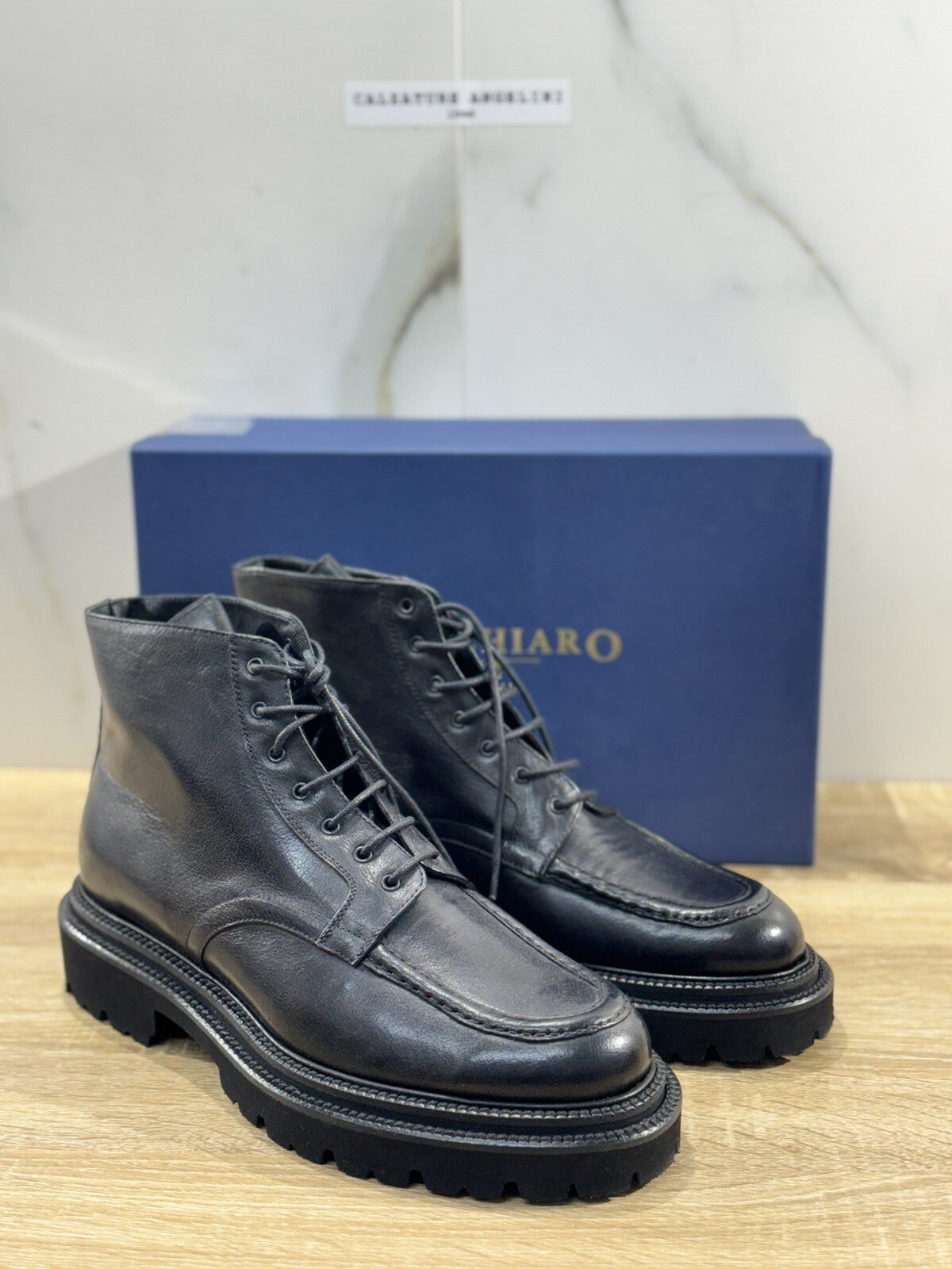 Marechiaro 1962 Anfibio  uomo Nero    pelle fondo gomma casual shoes 44
