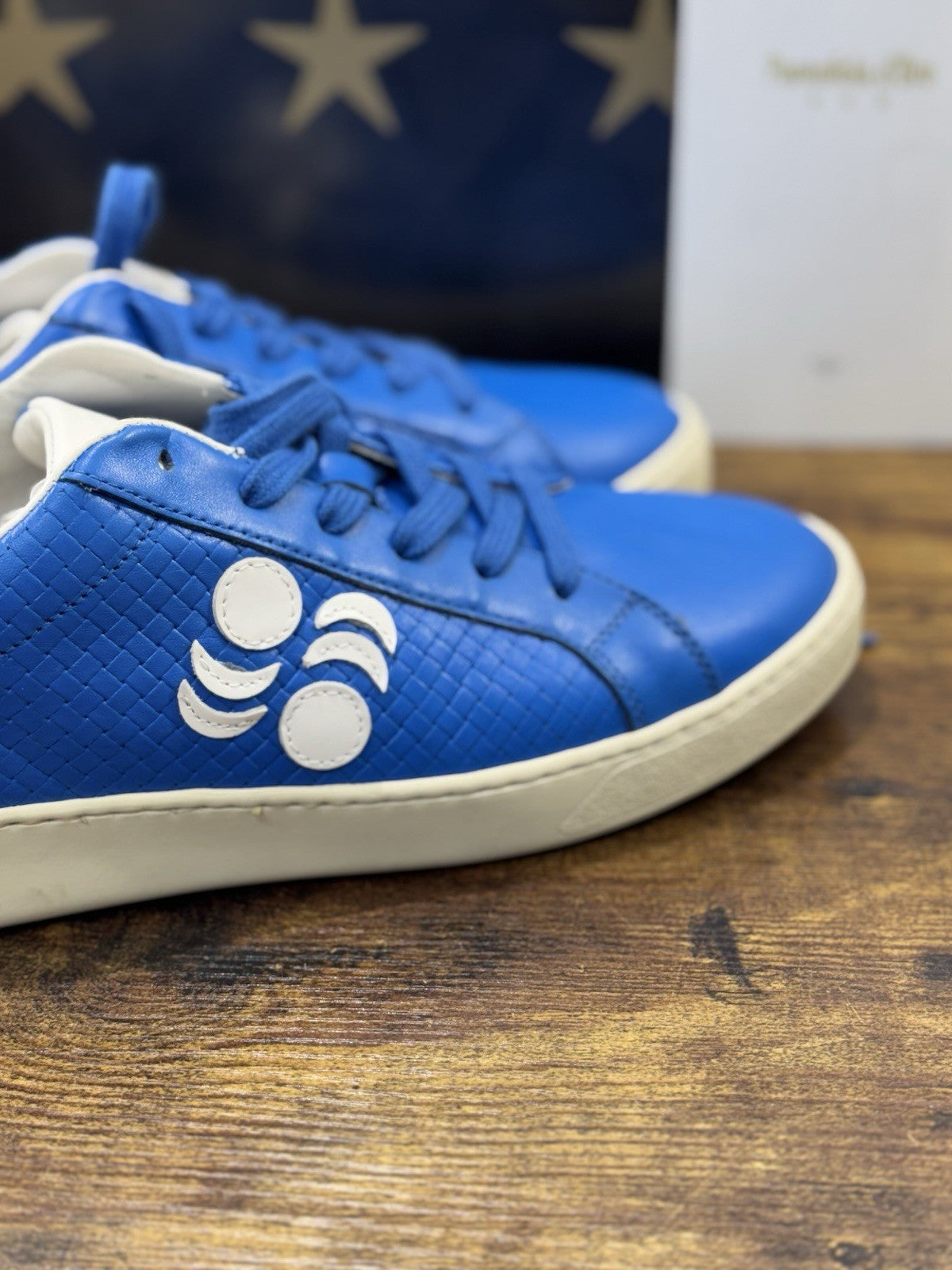 Pantofola D’oro Sneaker  Suarez   Pelle Blu Casual Scarpa  Uomo 39