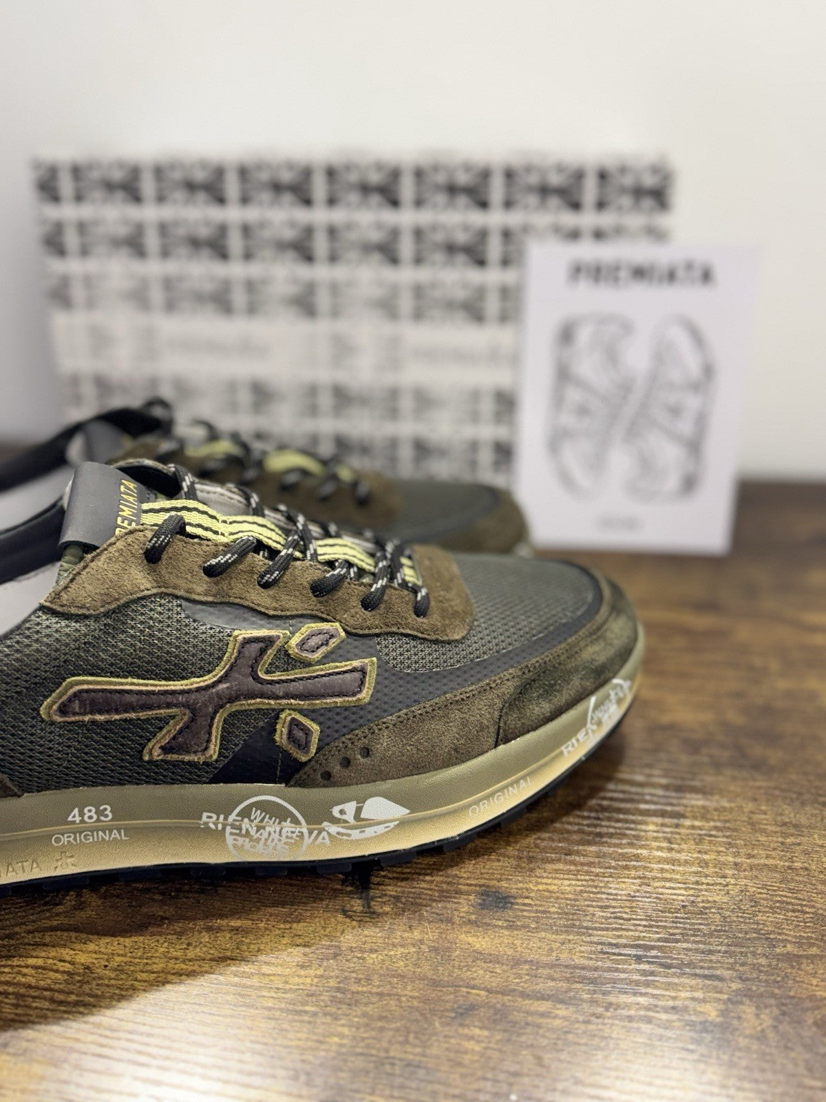 Premiata Nous    Sneaker Pelle Verde   Suede Casual Premiata Uomo 46