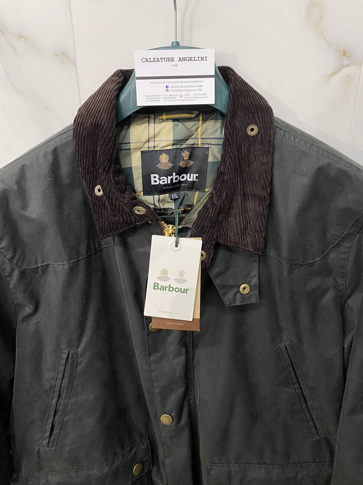 Barbour Giacca uomo Reelin Waxed cotone cerato luxury barbour men Jacket XXL