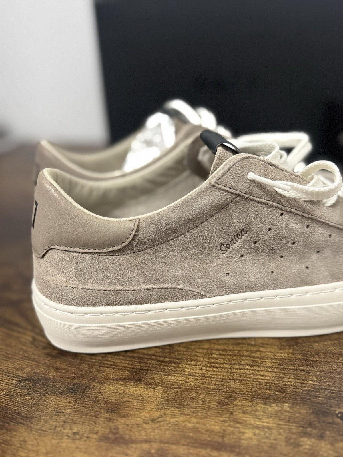 D.a.t.e. Sonica Sneaker Pelle Suede Taupe Casual Uomo 41