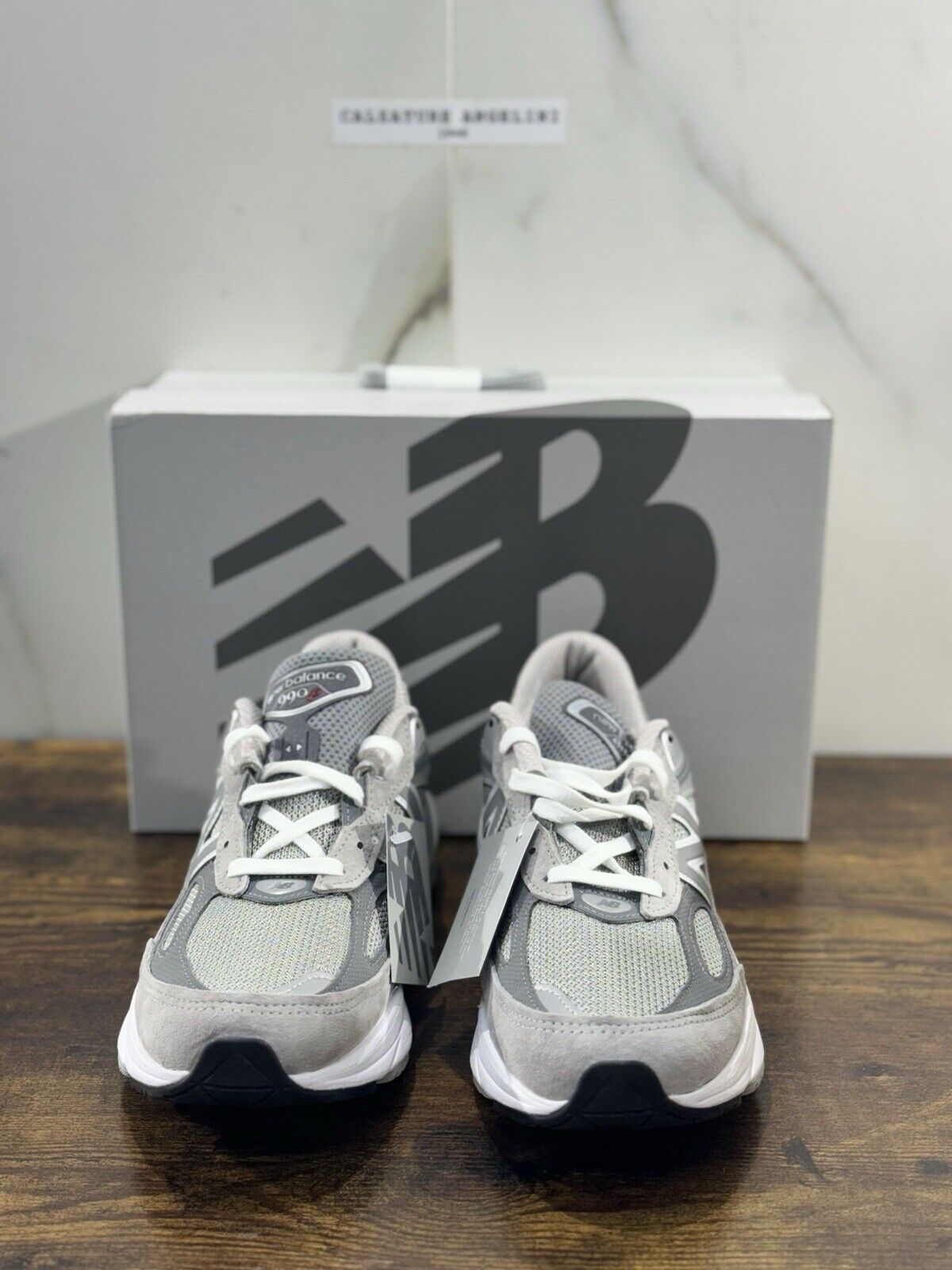 New Balance Sneakers 990 Made in USA Limited Edition Grey Suede 45