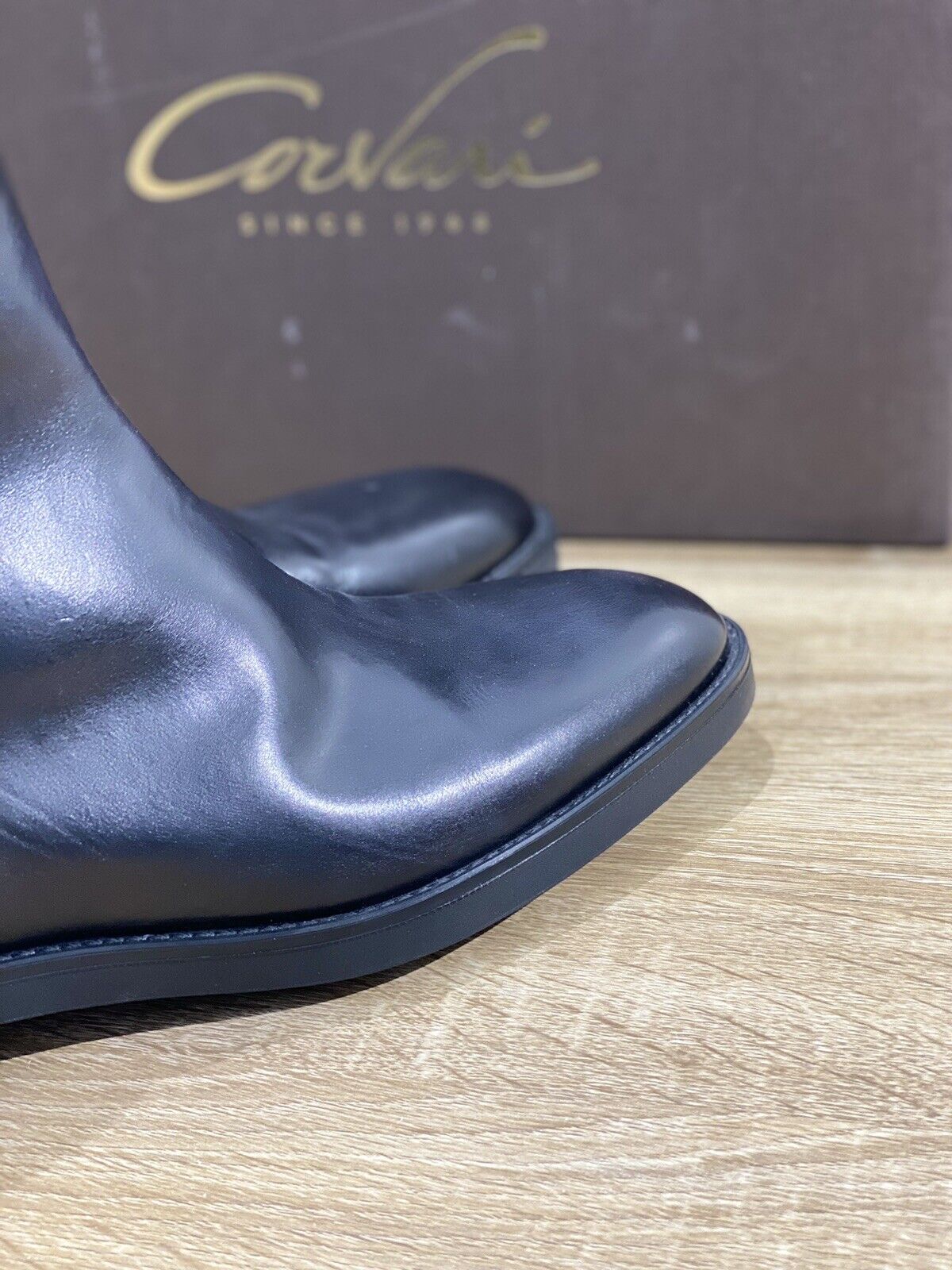 Corvari Stivaletto Chelsea Boot uomo in pelle nera casual boot men nero 44