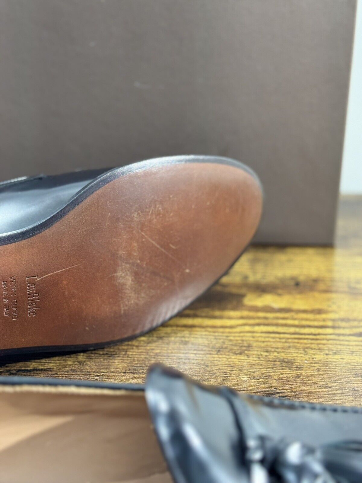 Brugnoli Mocassino Uomo  Nappine Pelle  Nera Lavorazione  Blake Made In Italy 42