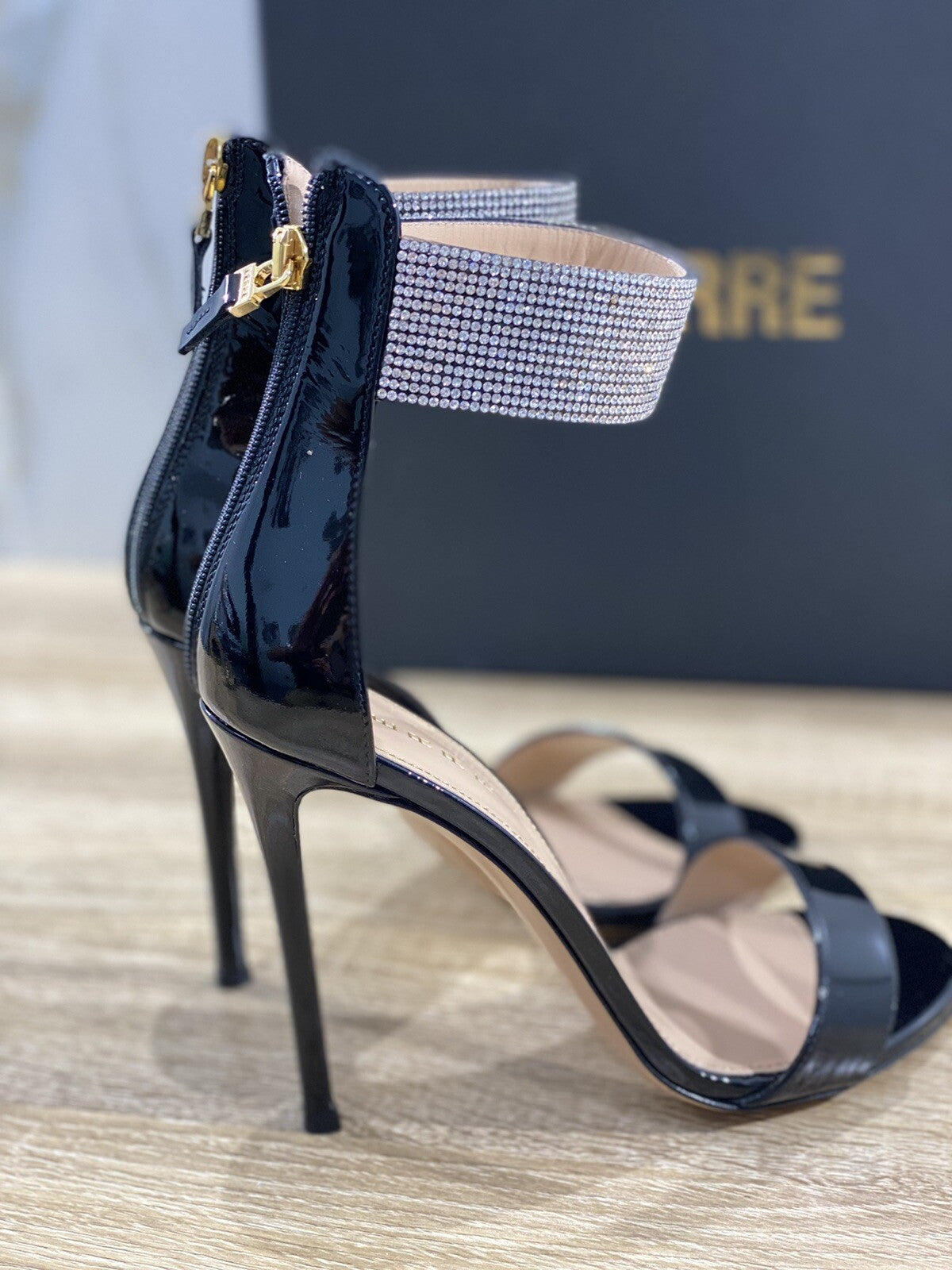 Lerre Sandalo Donna 201LR Luxury Woman Sandal Nero  37.5