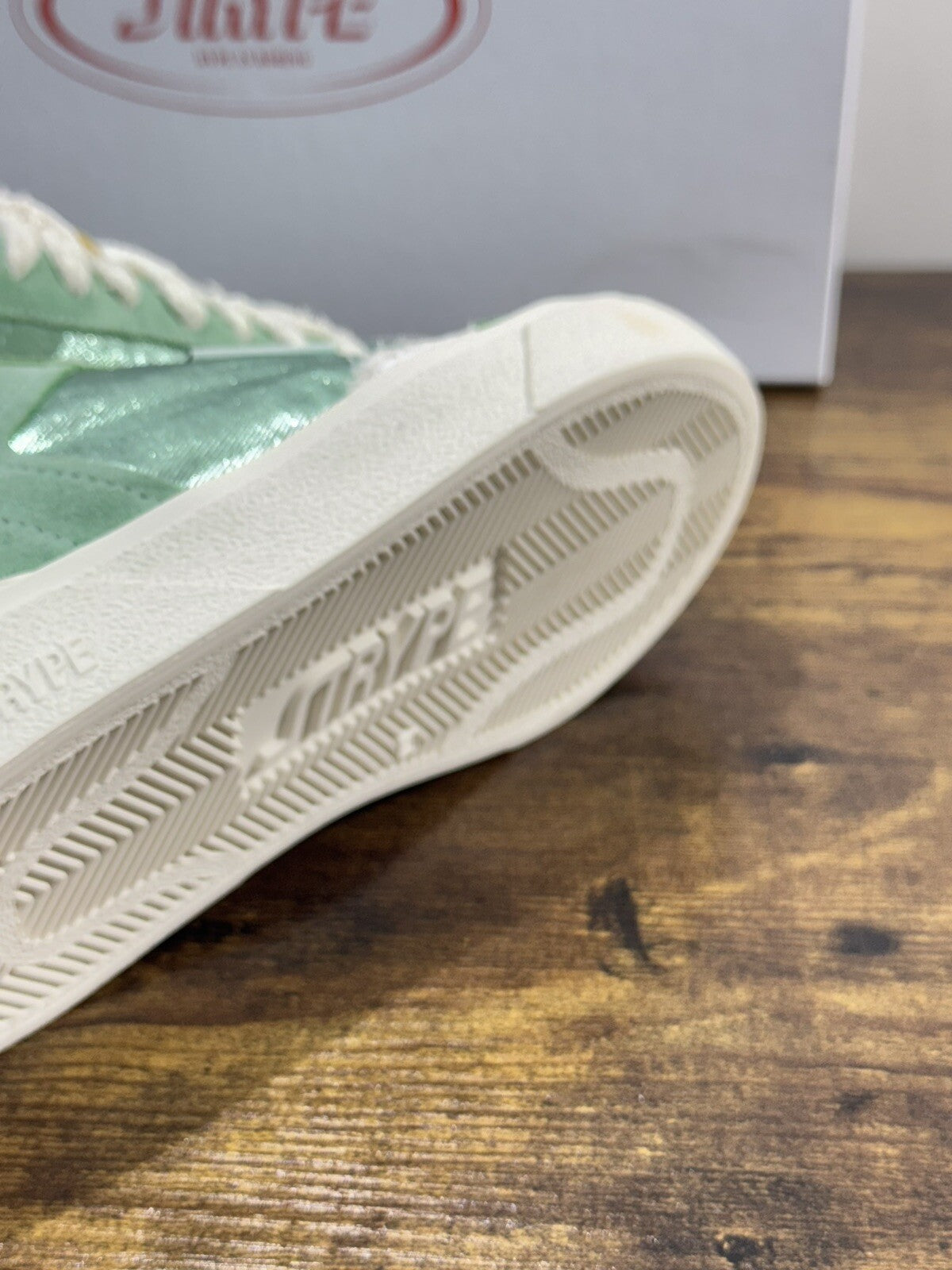 Strype Sneaker Donna  Low Top Pelle  Verde  Casual Woman Shoes 41