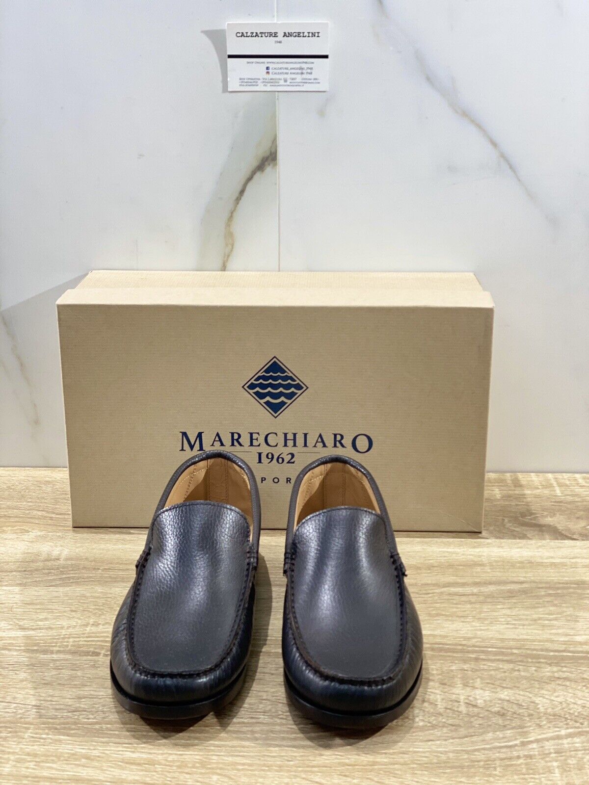 Marechiaro 1962 uomo mocassino pelle bottolata tdm fondo cuoio 44