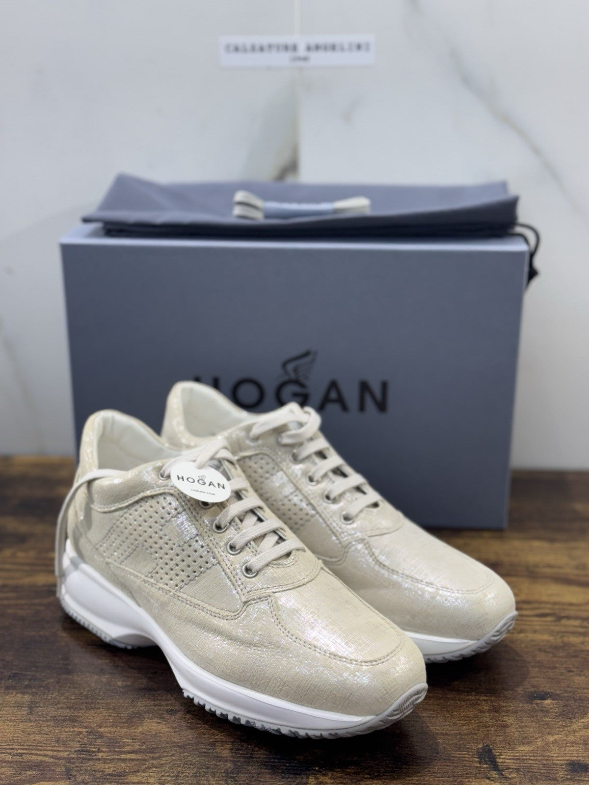Hogan Interactive Pelle Ghiaccio H Traforata   Casual Hogan Donna 40