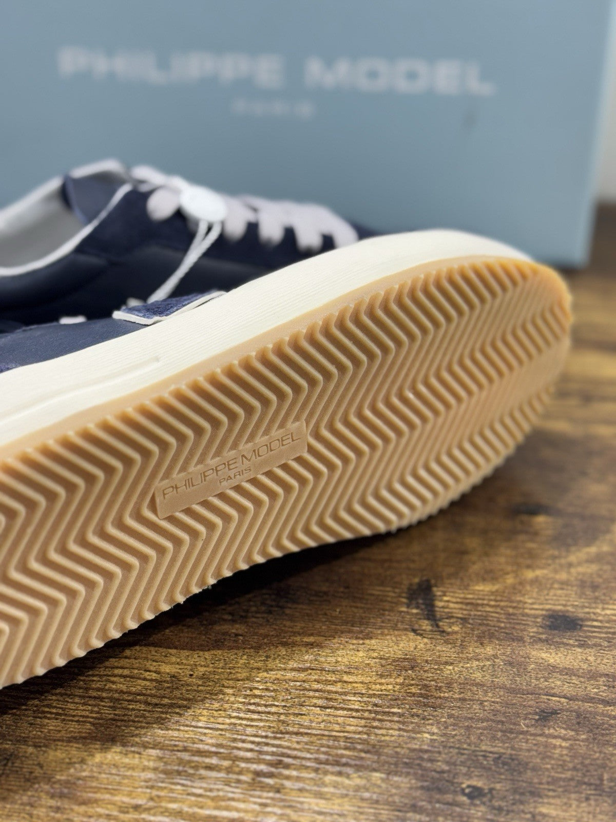 Philippe Model Nice Low Men Sneaker Uomo Pelle E Suede Blu 41