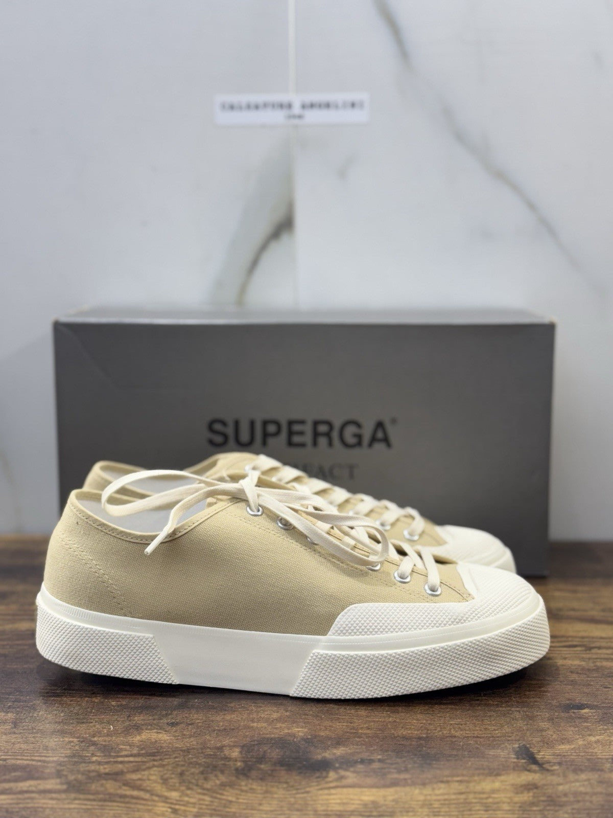 Superga Artifact Icon Sneaker Canvas Beige Causal Superga Uomo 44