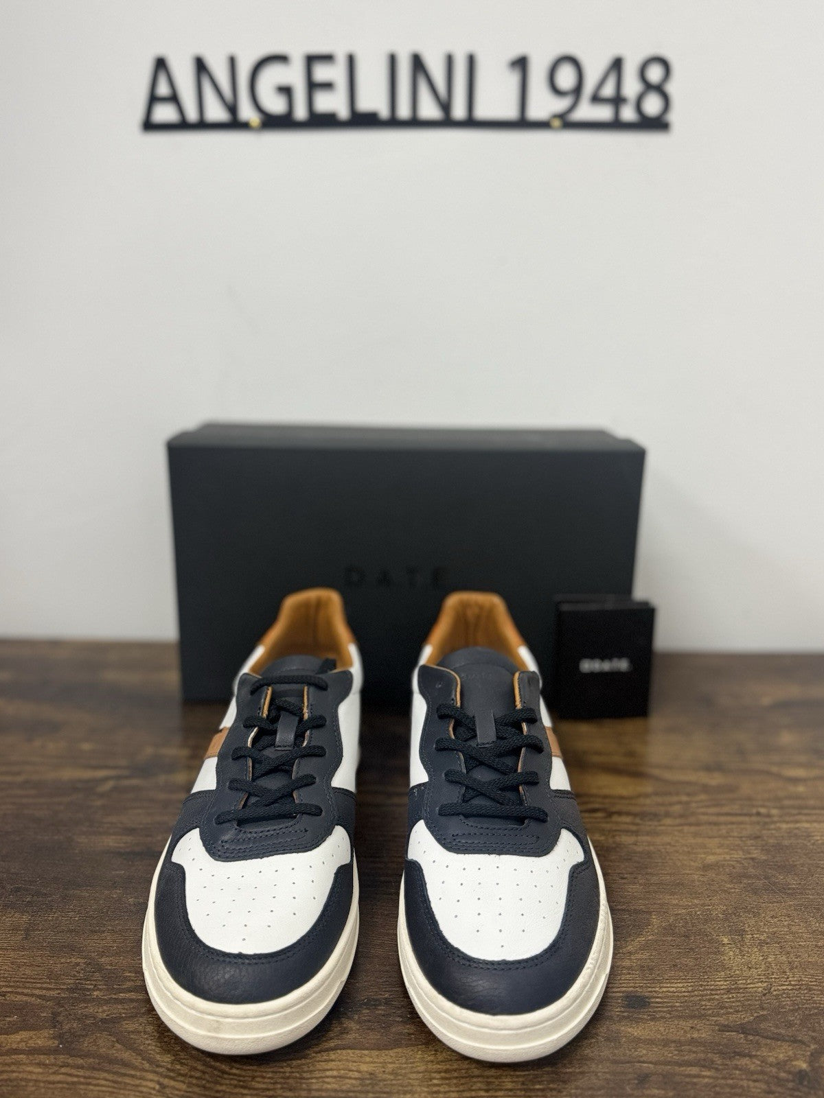 D.a.t.e. Court 2.0 Sneaker Pelle Bianca Blu  Casual Uomo 45
