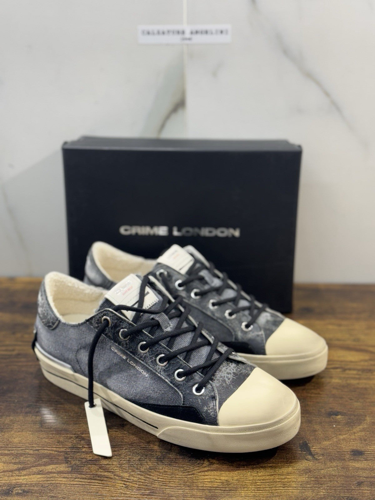 Crime London Sneaker Recut Low Canvas Nero Causal Uomo 43