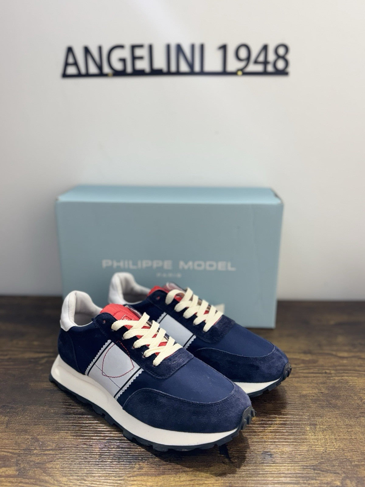 Philippe Model Tour Low Sneaker Pelle Blu     Casual Uomo 40