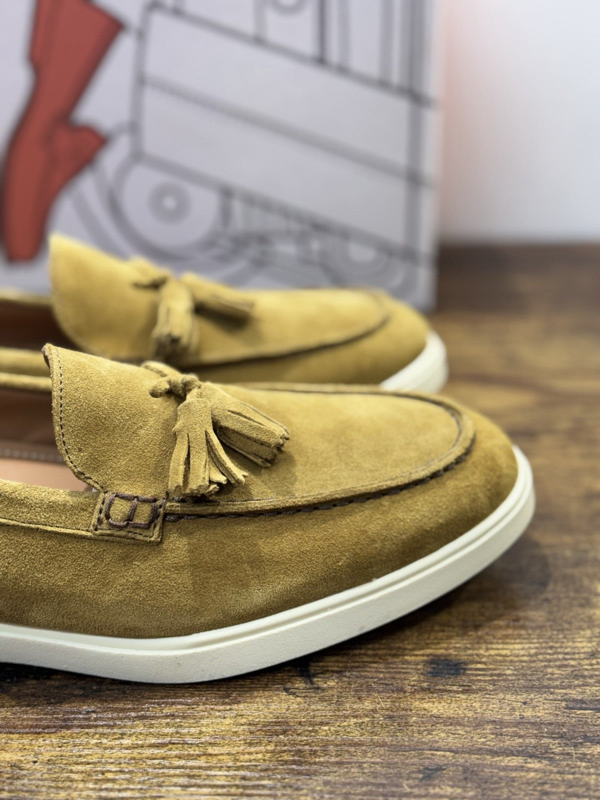Il Mocassino Summer Walk Nappine  Pelle Suede Sabbia  Fatto In Italia Uomo 43