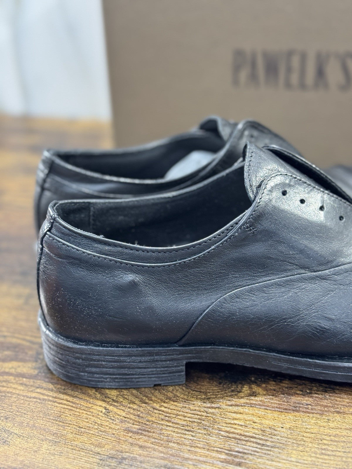 Pawelk’s Stringata  Pelle Nera Made In Italy Uomo 43
