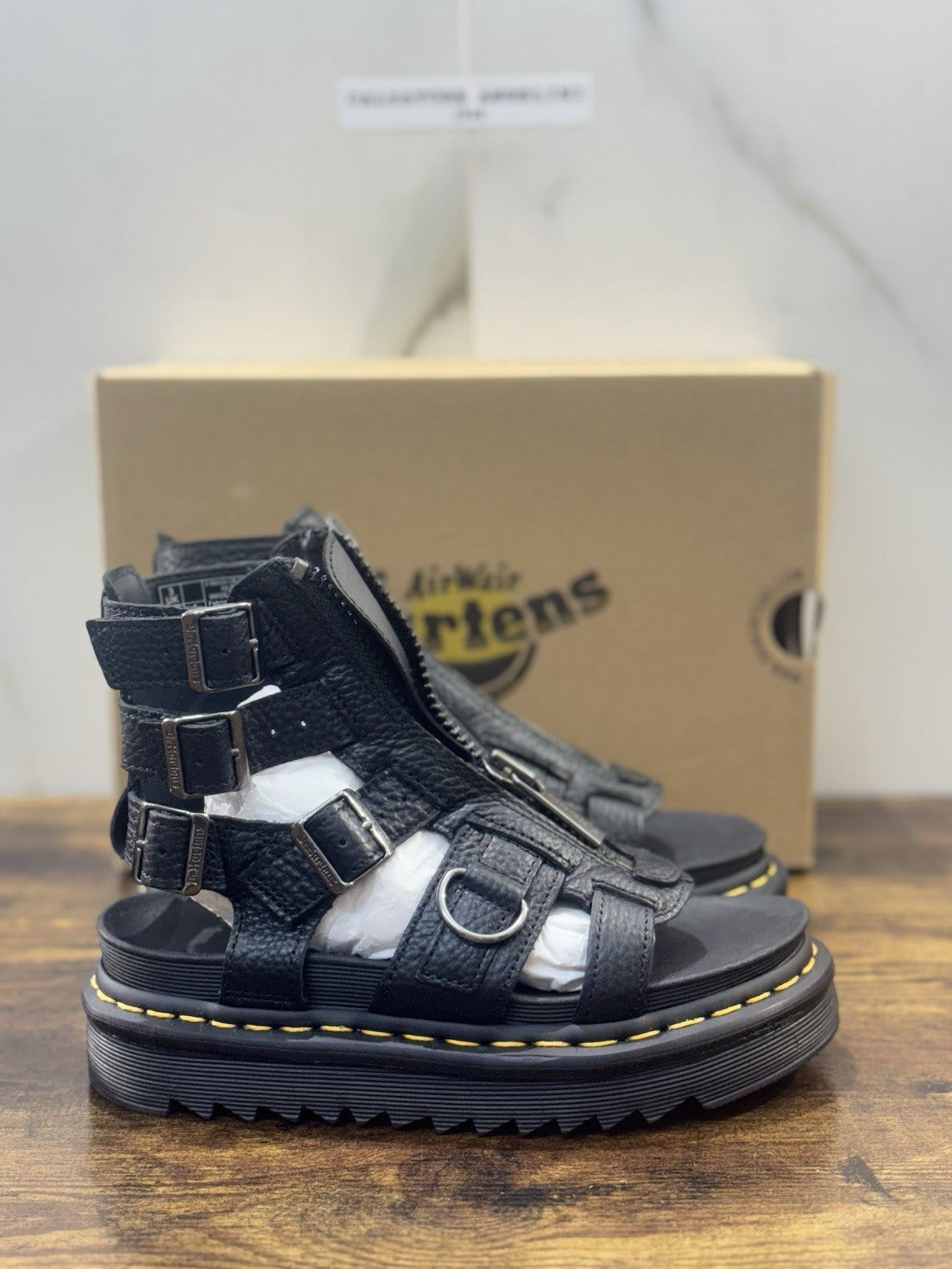 Dr Martens Sandalo Olson  Pelle Nero Casual Dr Martens Donna 36