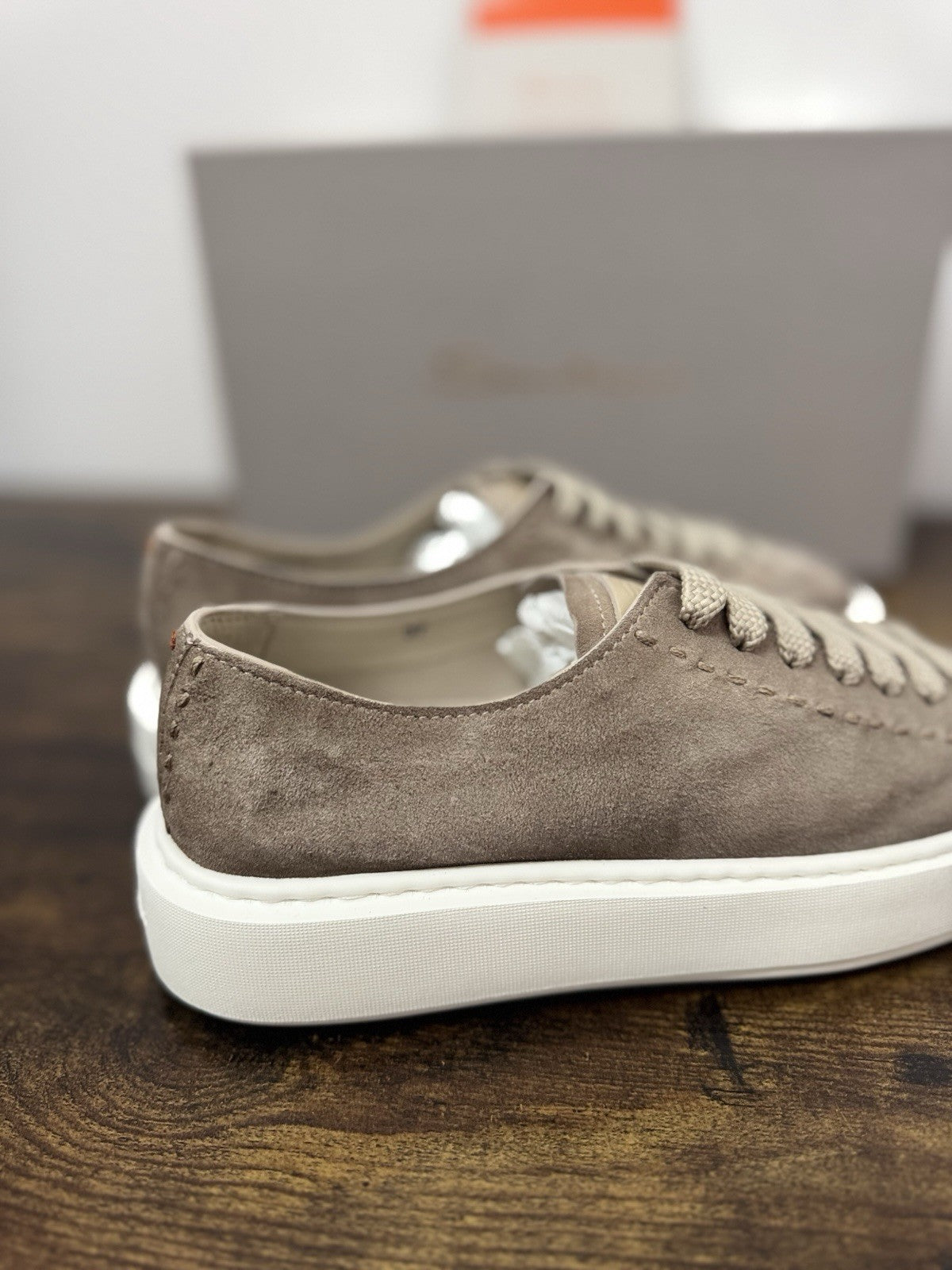 Santoni Sneaker Icon Pelle Beige   Casual Scarpa Santoni 37