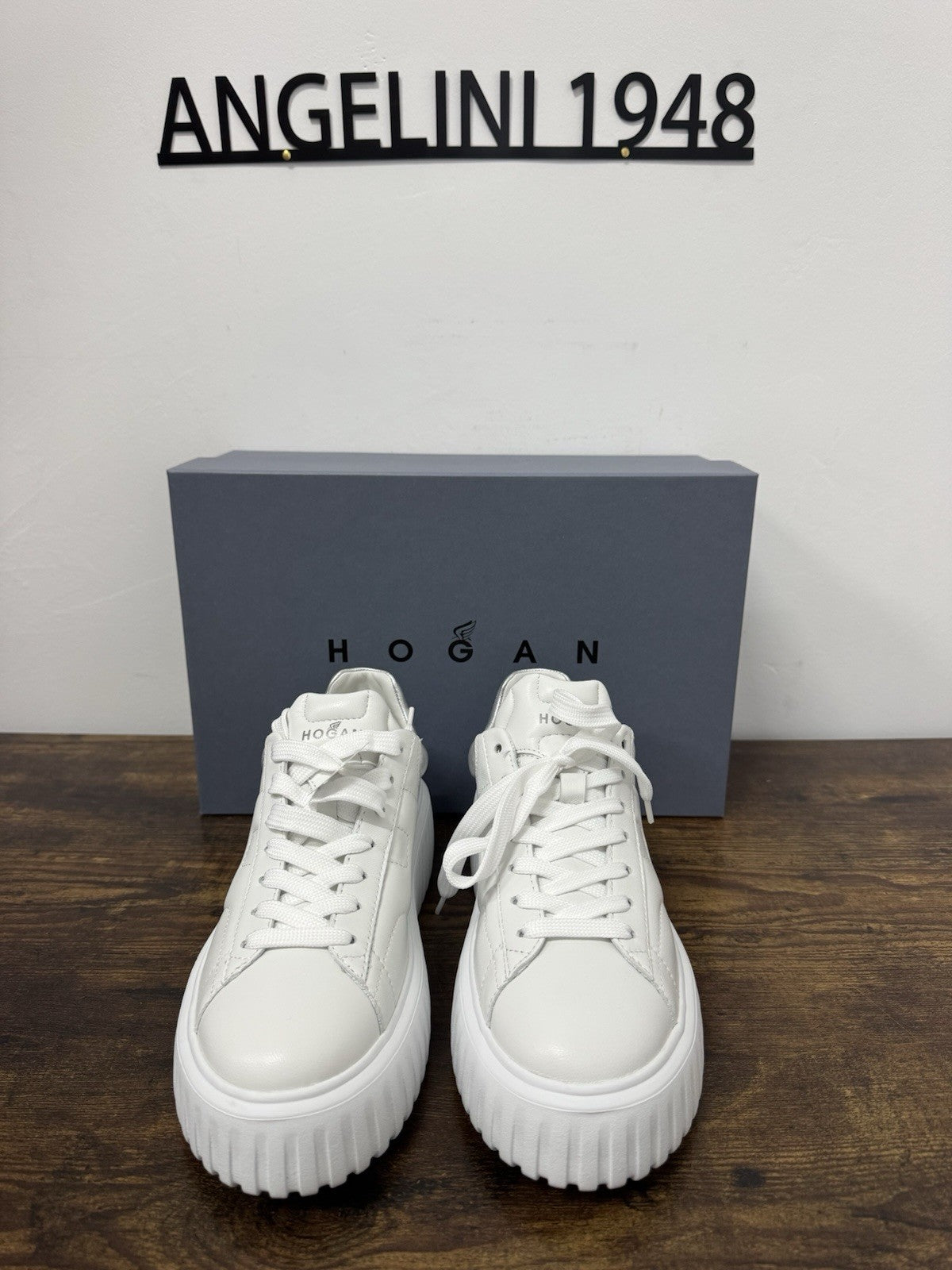 Hogan H Stripes Pelle Bianco Argento Casual Hogan Donna 35.5