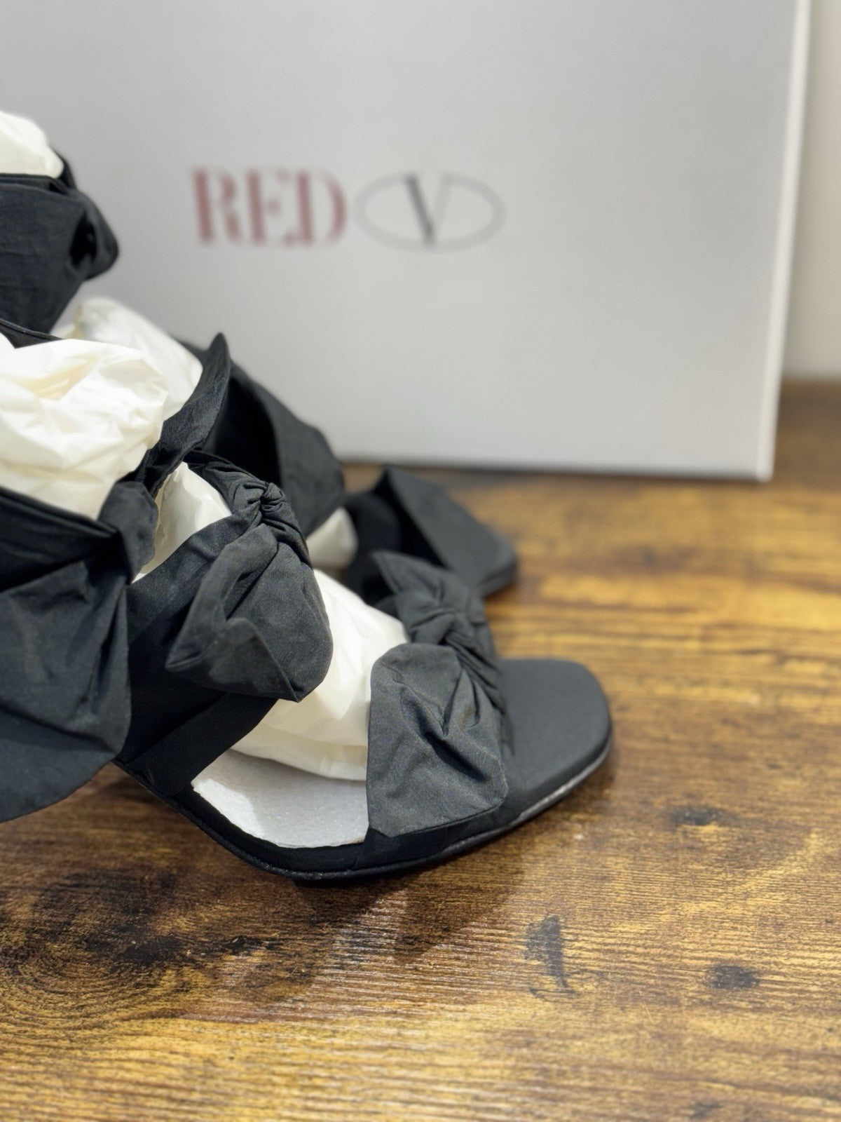 Red V Sandalo Nero   Luxury Sandal Valentino Donna 40