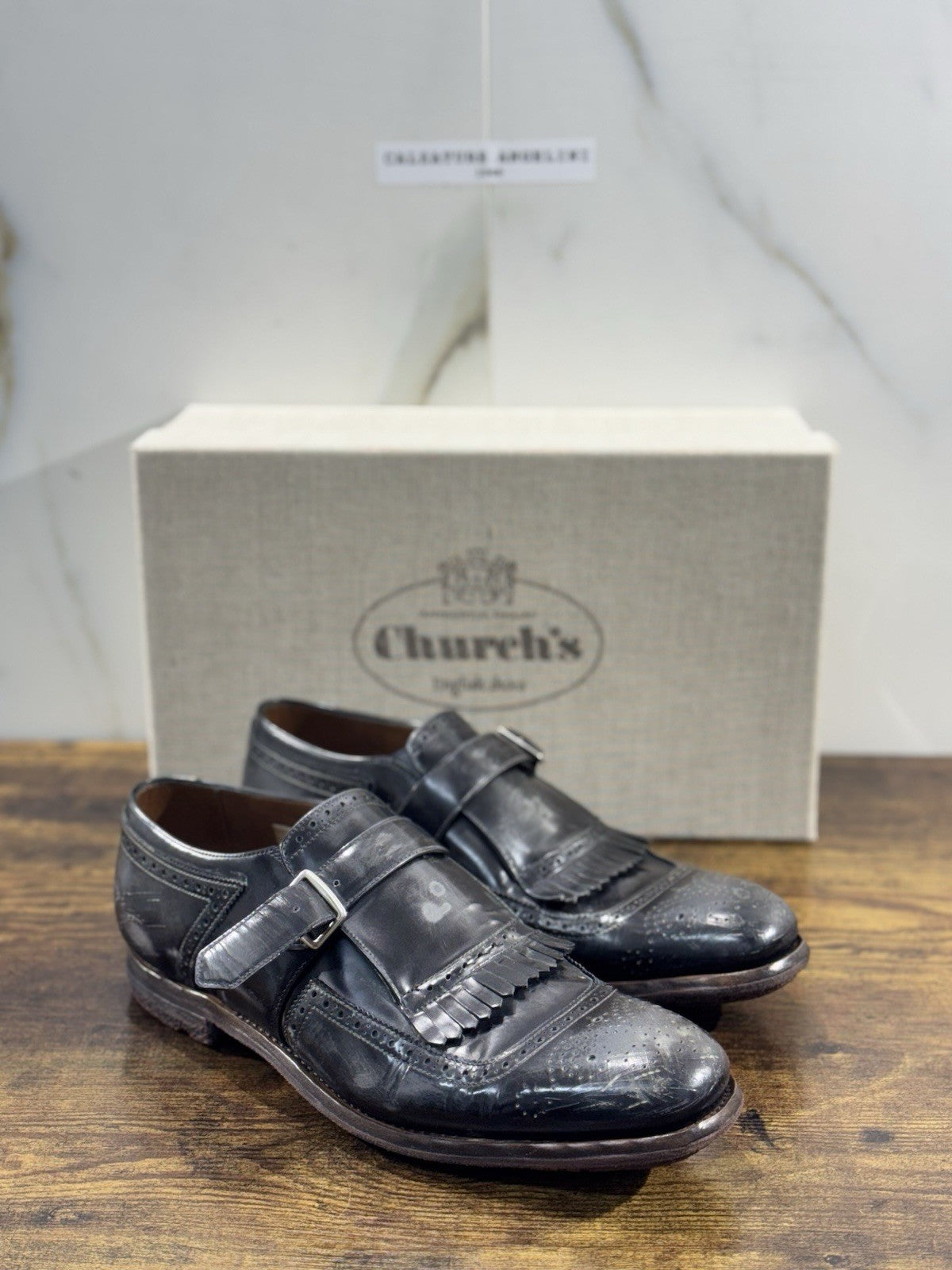 Church’s Shangai Mocassino Uomo Polish Grey Fume’   Luxury Icon Church’s  40.5