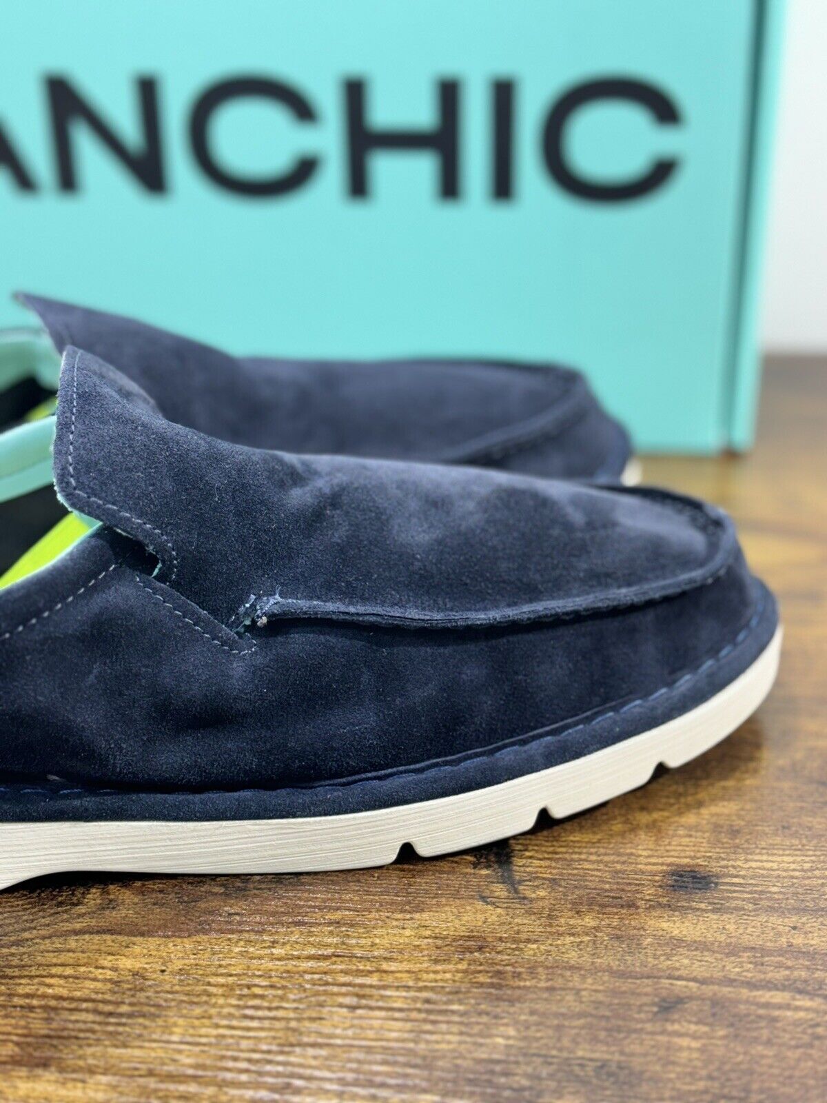 Panchic Scarpa Uomo Slip On Suede Blu Extra Light 41