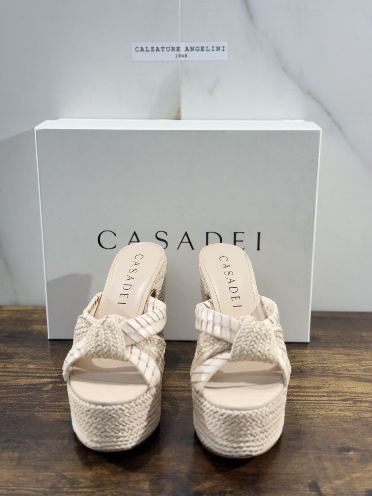 Casadei Sandalo Donna Con Tacco Pelle Beige Luxury Casadei 40