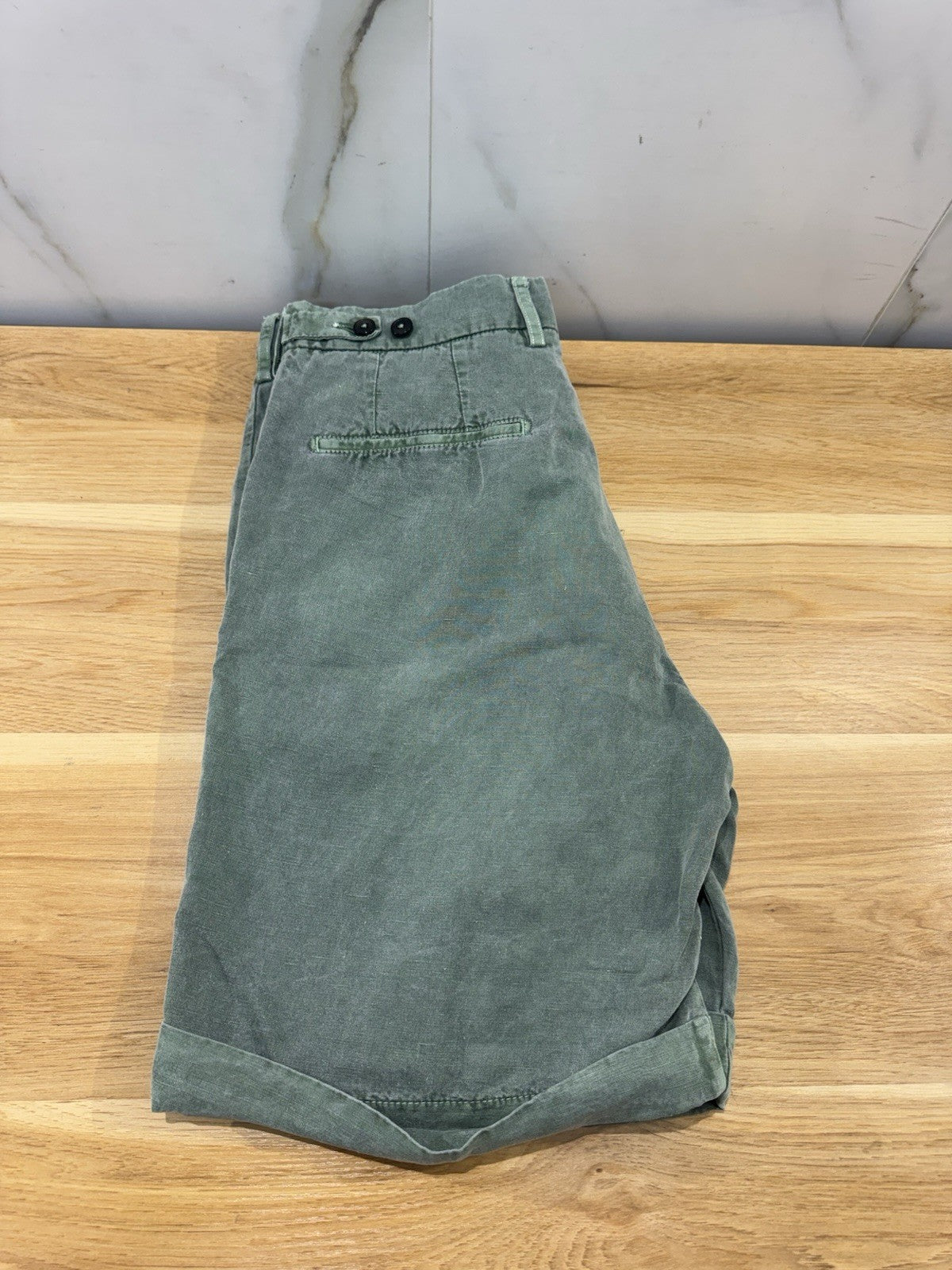 Berwich Bermuda Linen Dyed   Verde Casual Uomo 48