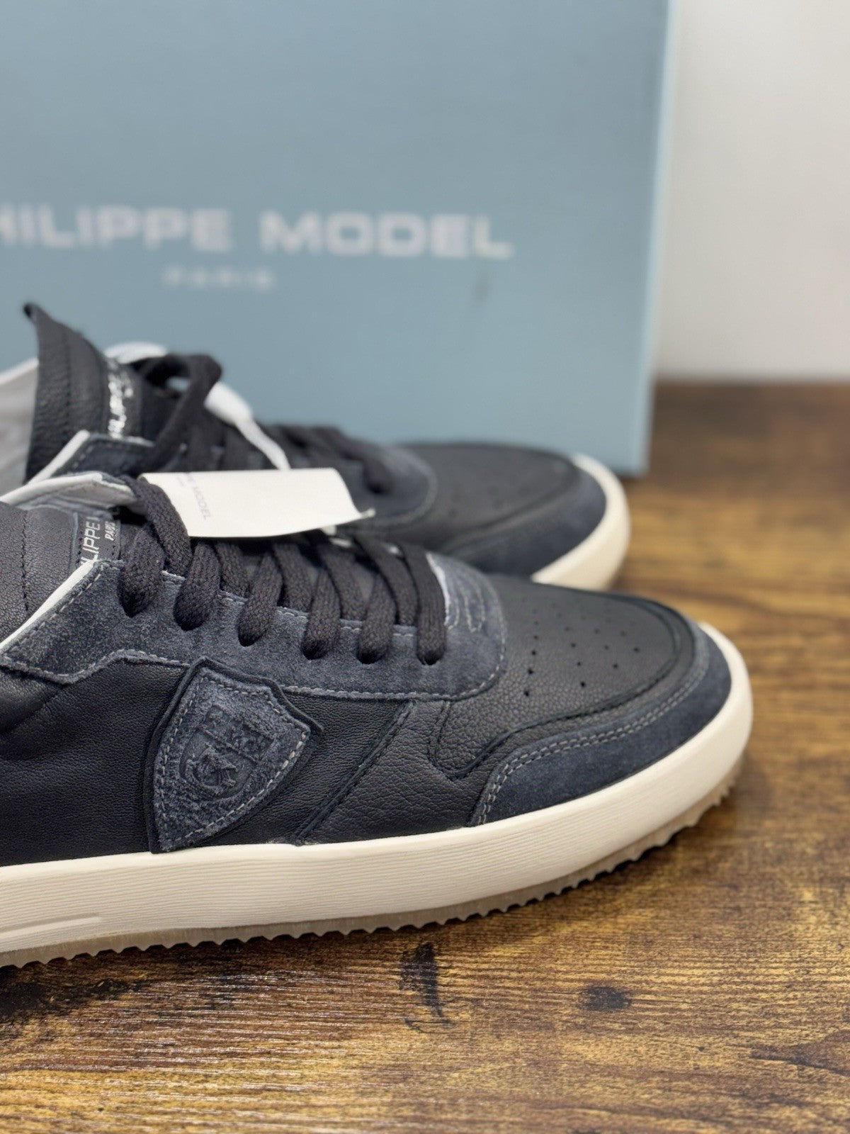 Philippe Model Nice Low Men Sneaker Uomo Pelle E Suede Nero  41