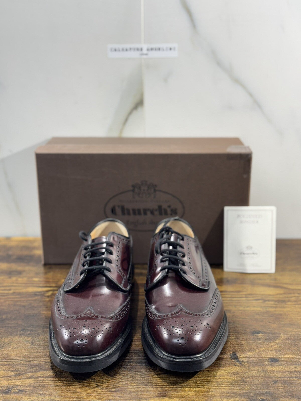 Church’s Grafton Polished Binder Brogue Burgundy Men Shoes 43