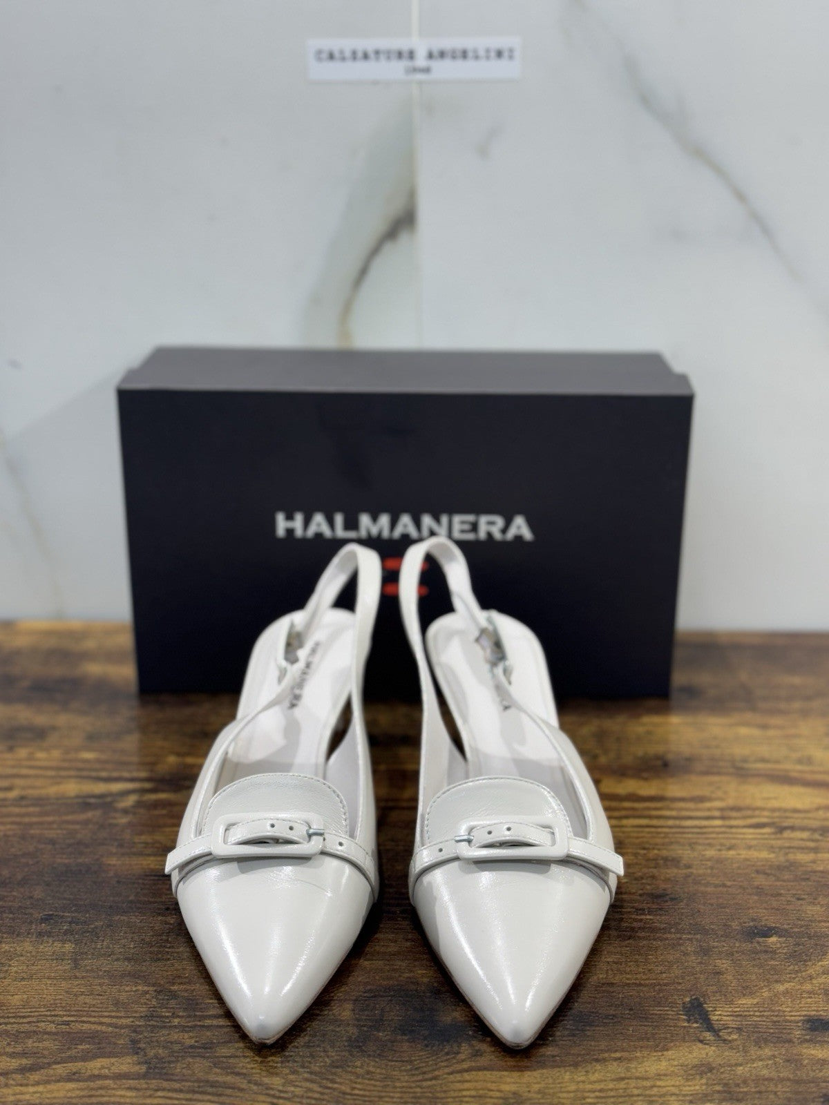 HALMANERA Sling Back Pelle Tofu Luxury Made In Italy Donna 41