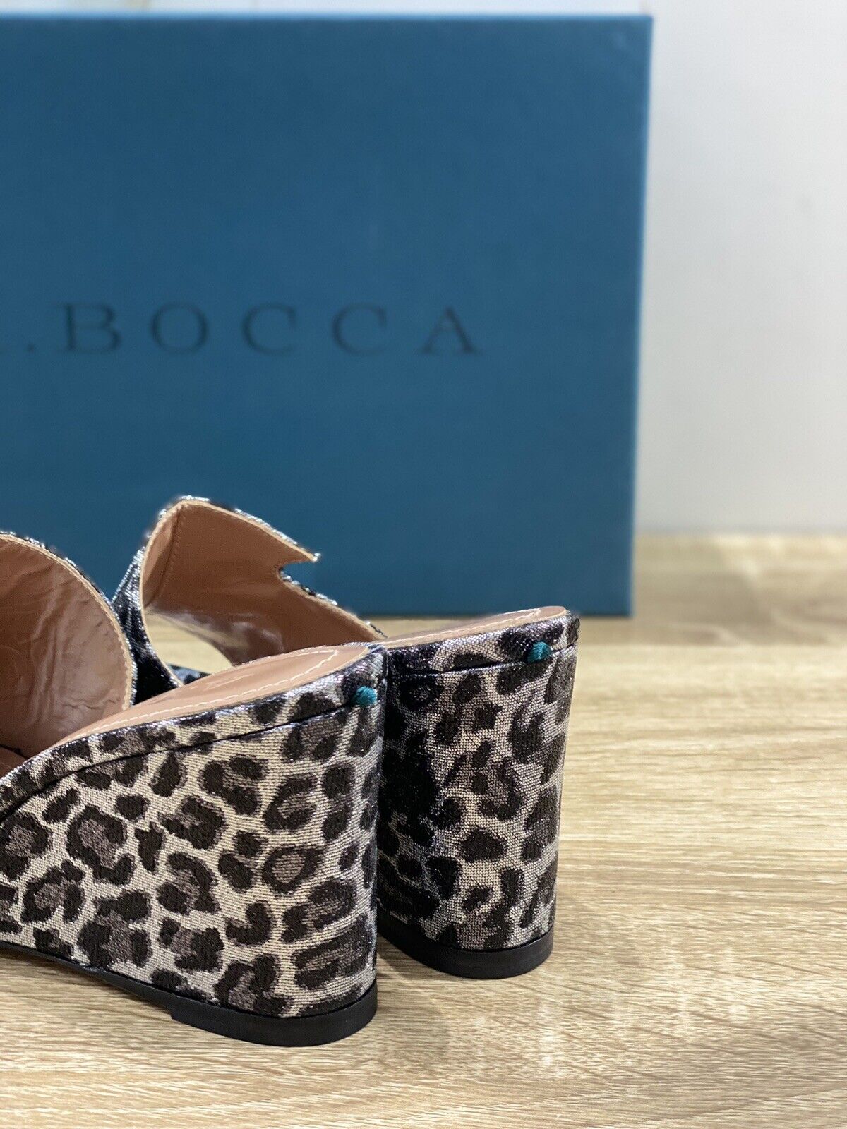 A.Bocca Sandalo Zeppa Donna Pelle Nero Glitter luxury woman Shoe  A.Bocca  39