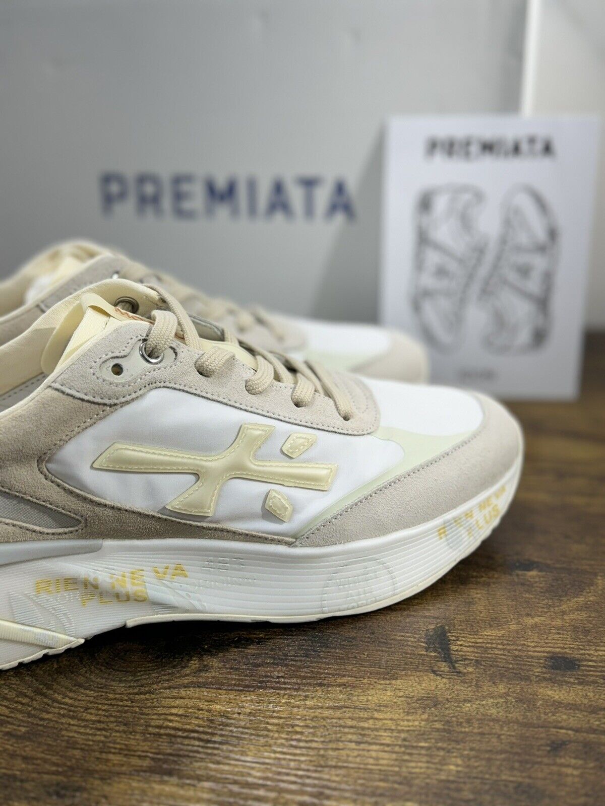 Premiata Timeless Trainer Sneaker Uomo Bianco Casual Premiata 44