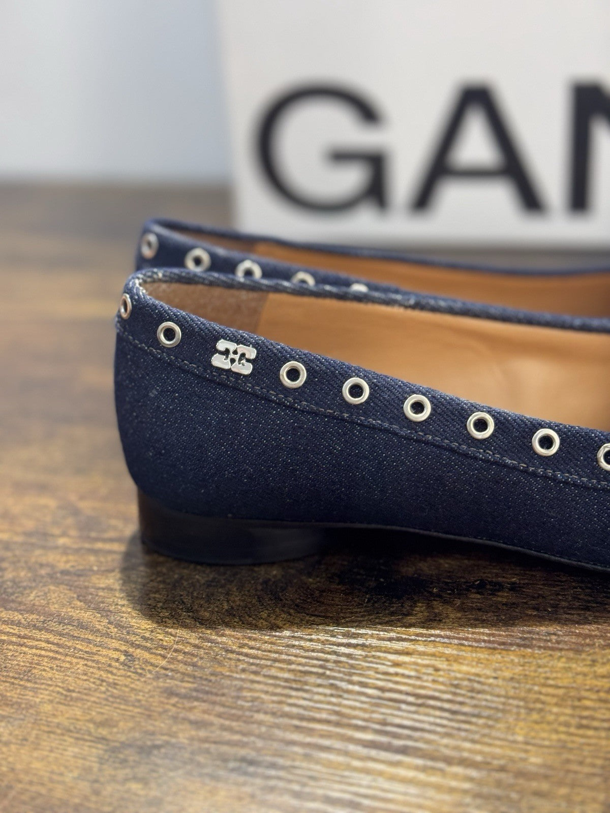 Ganni Ballerina  In Denim Blu  Casual Ganni Scarpa Donna 36