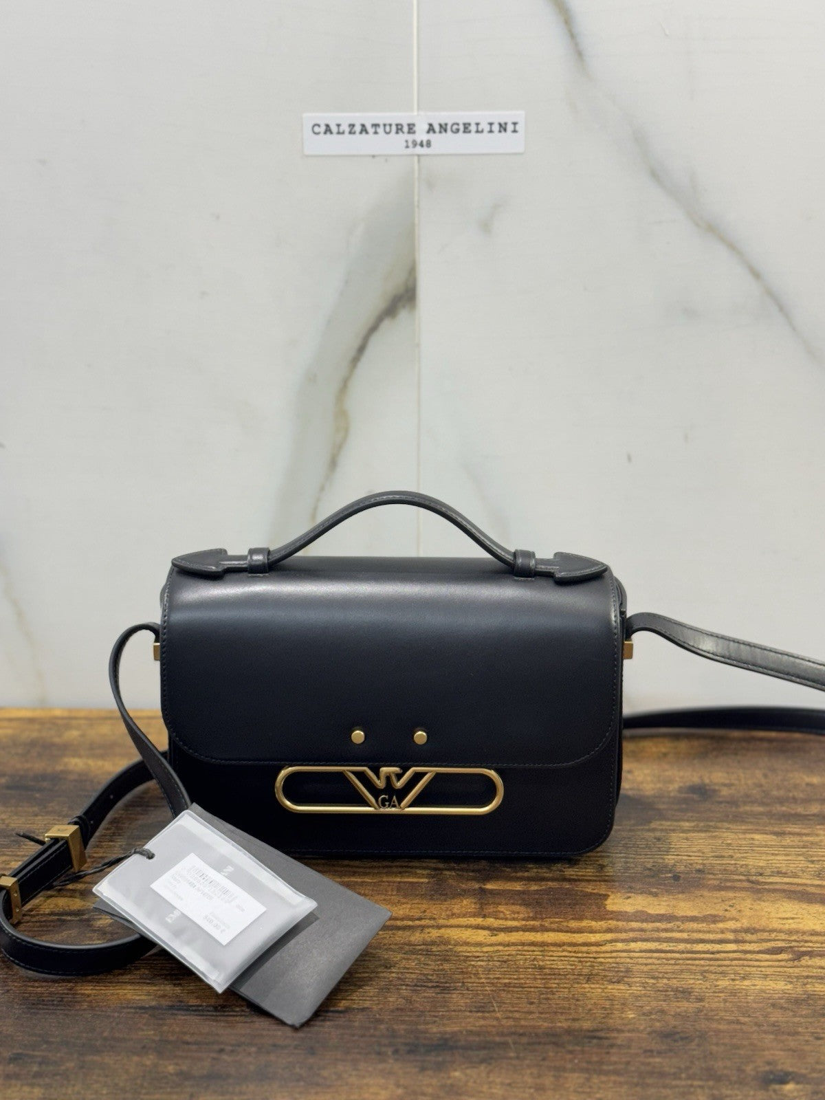 Emporio Armani Borsa 100% Pelle Nero Casual Armani Borsa Donna 