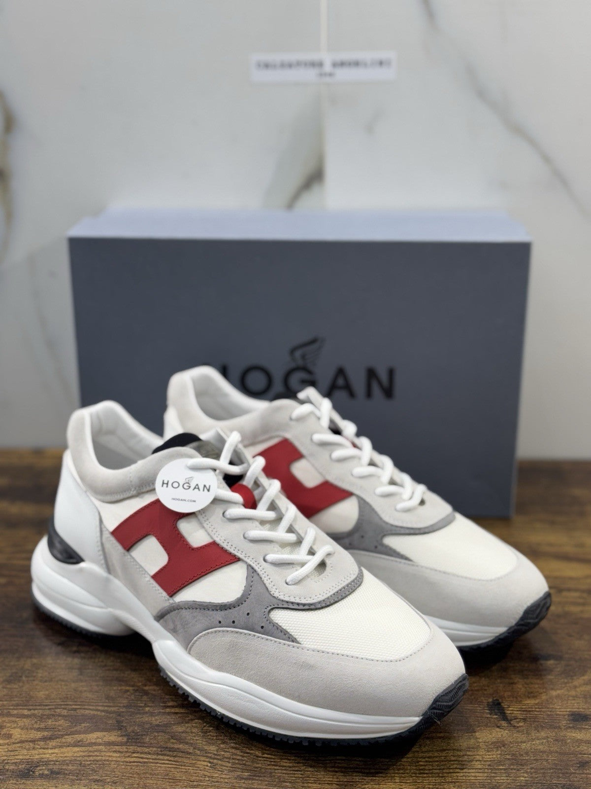 Hogan Interaction Allocciato Suede Bianco Memory Foam Hogan 42.5