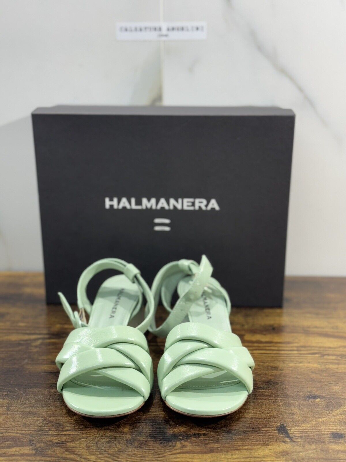 Halmanera Sandalo   Donna Goss        In Pelle Aloe  Soft  Luxury Shoes 38