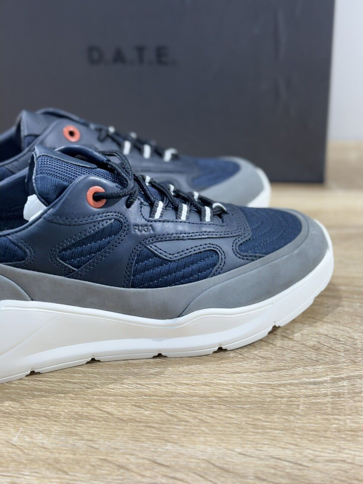 D.A.T.E Fuga Method  Gray Blu   Uomo  sneaker Pelle    Casual Shoes 42