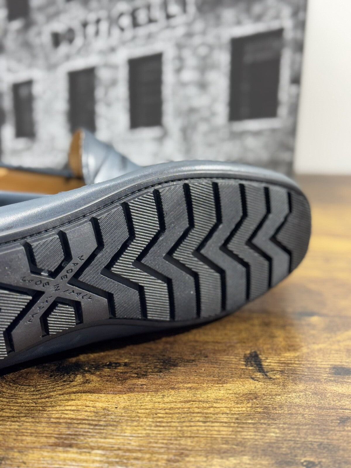 Roberto Botticelli Mocassino Uomo Driver Pelle Blu Made In Italy 42