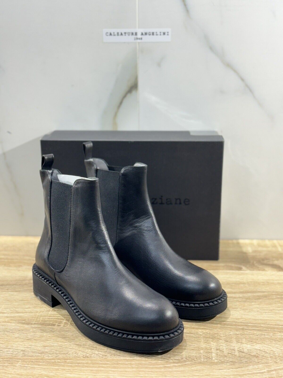 Poesie Veneziane Stivaletto  Donna Pelle Nero Chelsea Boot  Made In Italy 41