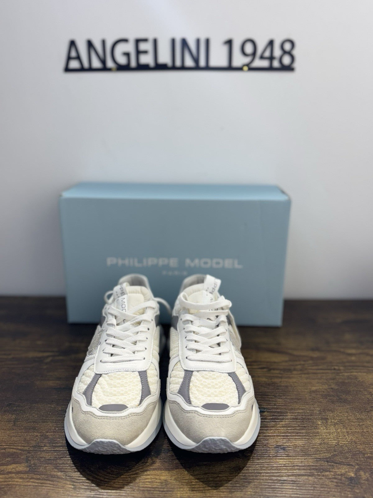 Philippe Model Olympique Low  Sneaker Pelle Bianca      Casual Uomo 45