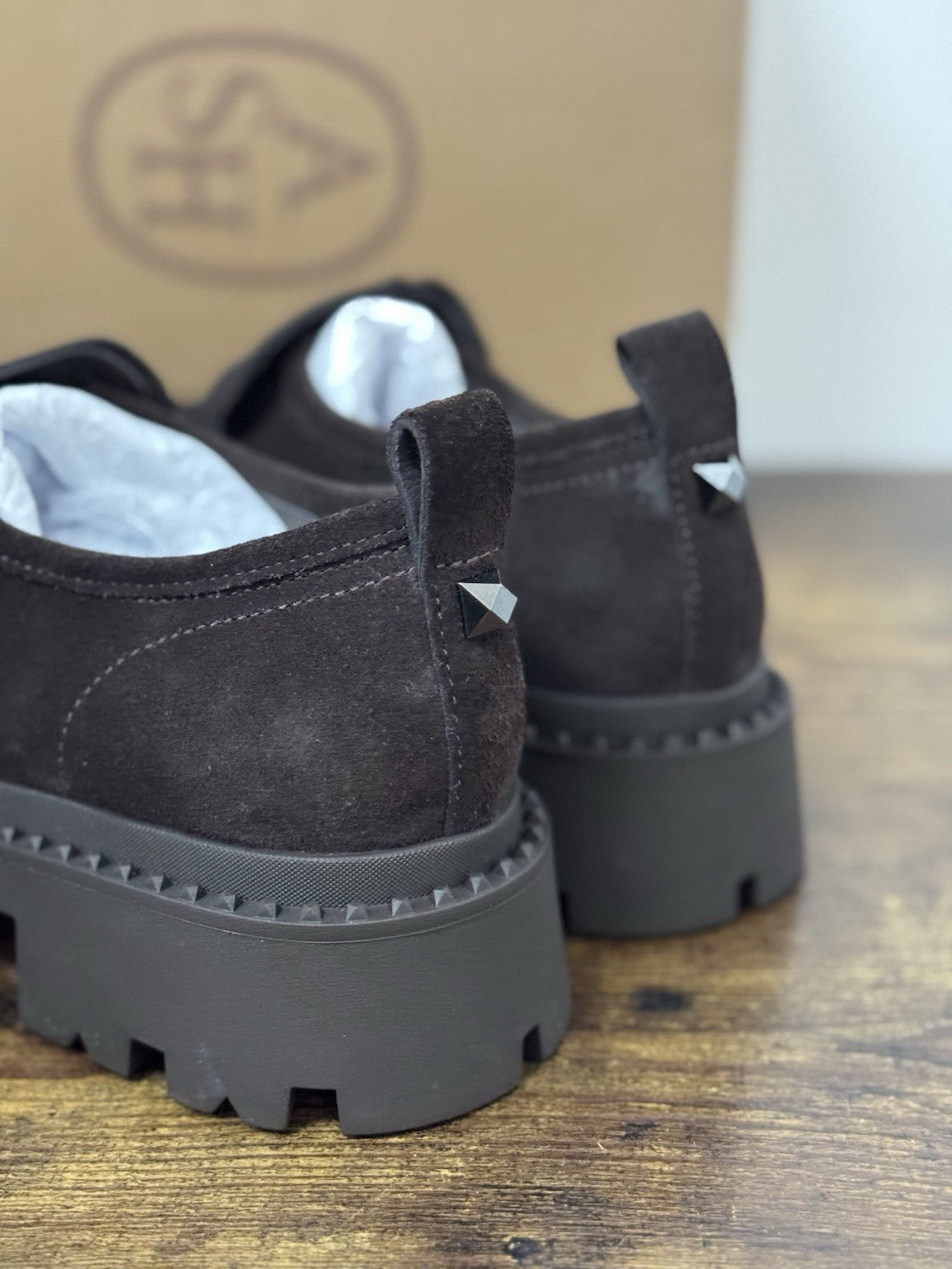 Ash Genial Stud Mocassino Suede Marrone Casual Ash Donna 39